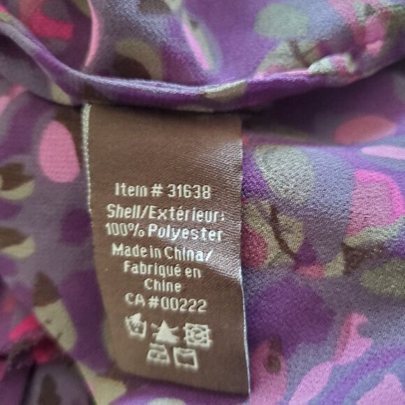 Jessica Art Deco Abstract Pattern Ruffle Front Button Down Blouse - Picture 10 of 11